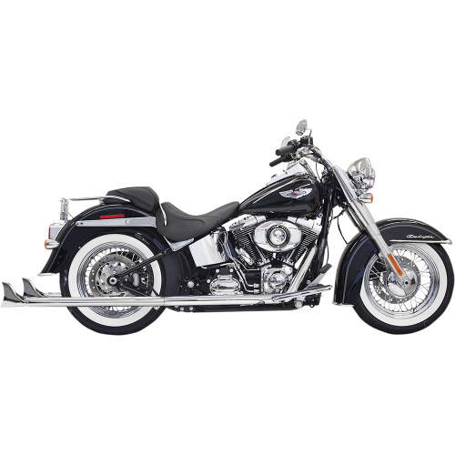 Bassani Xhaust 2005 Harley-Davidson 15th Anniversary Fat Boy FLSTF True Duals Exhaust System with Fishtail Mufflers with Baffles - 36" Image 1